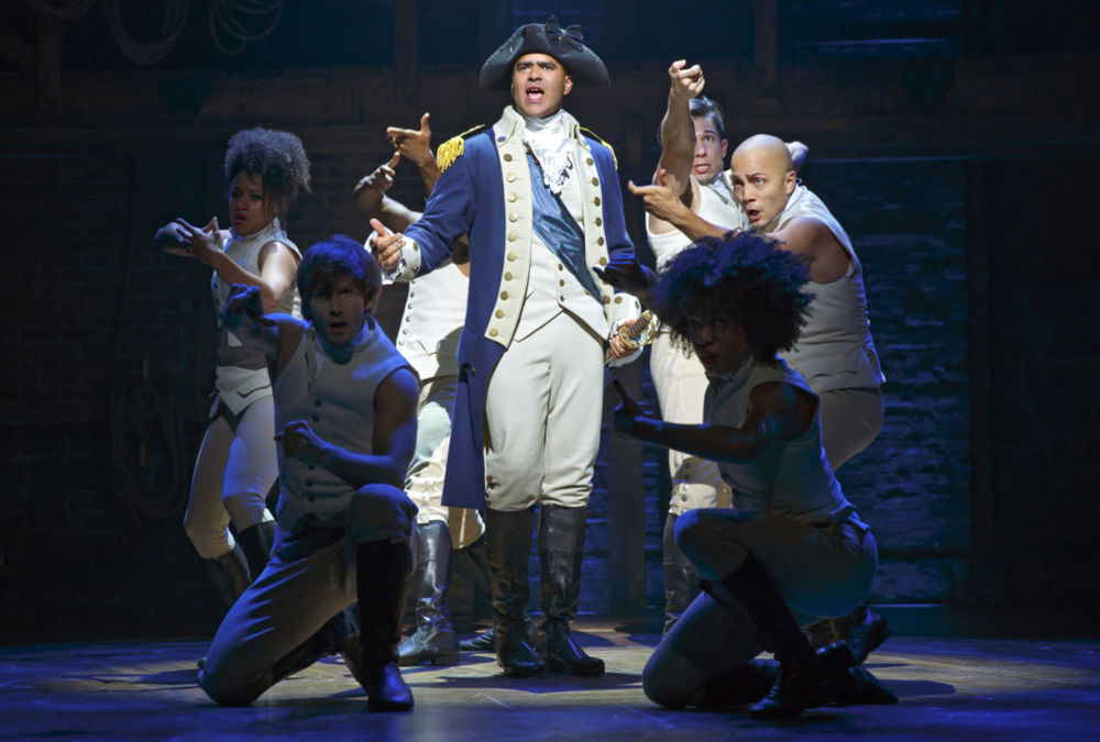 Here comes the General Washington Hamilton musical