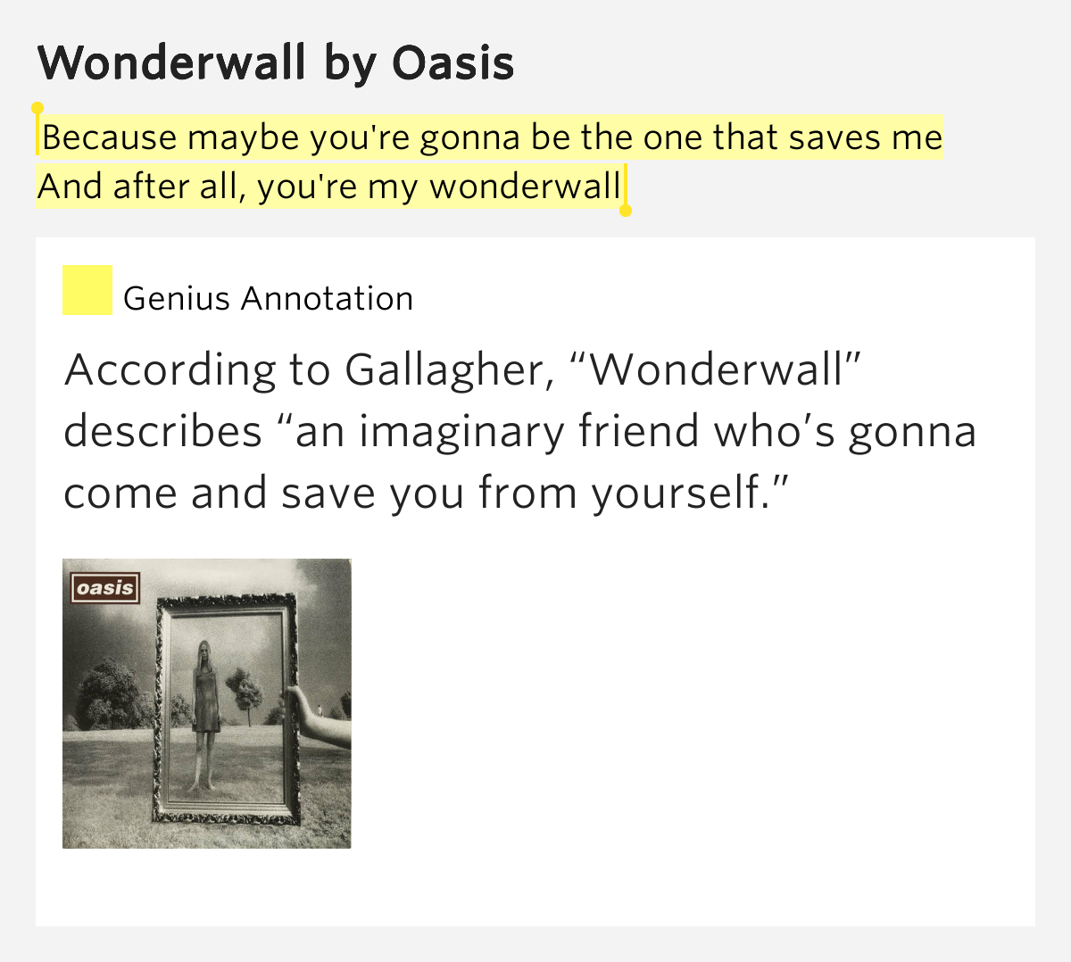 Wonderwall Meaning