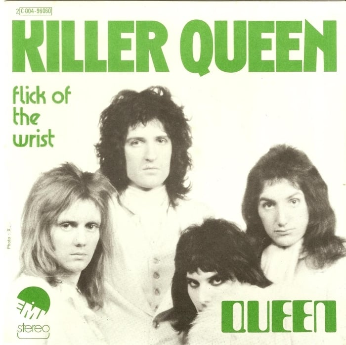 "Killer Queen" record cover with "Flick of the Wrist" on B-side. (Image credits: genius)