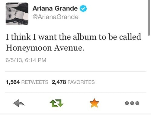 eu te amo ariana #honeymoonavenue #honeymoon #avenue #yourstruly