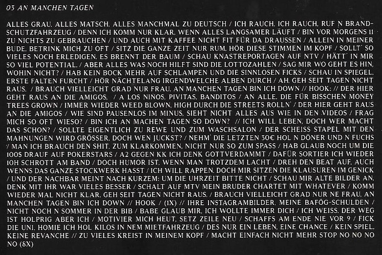 Nadja Einzmann An Manchen Tagen Danju – An manchen Tagen Lyrics | Genius Lyrics